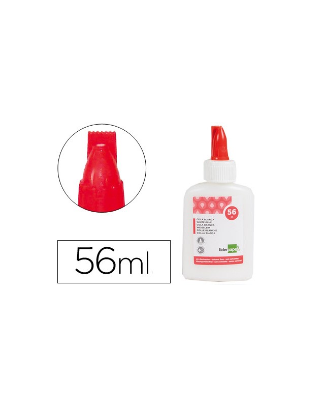 Pegamento cola blanca lavable liderpapel bote de 56 ml