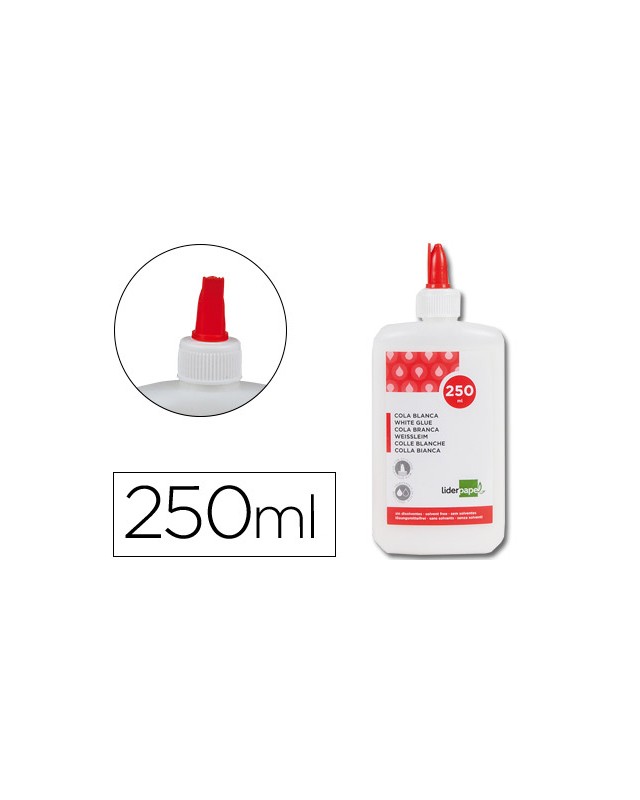 Pegamento cola blanca lavable liderpapel bote de 250 ml