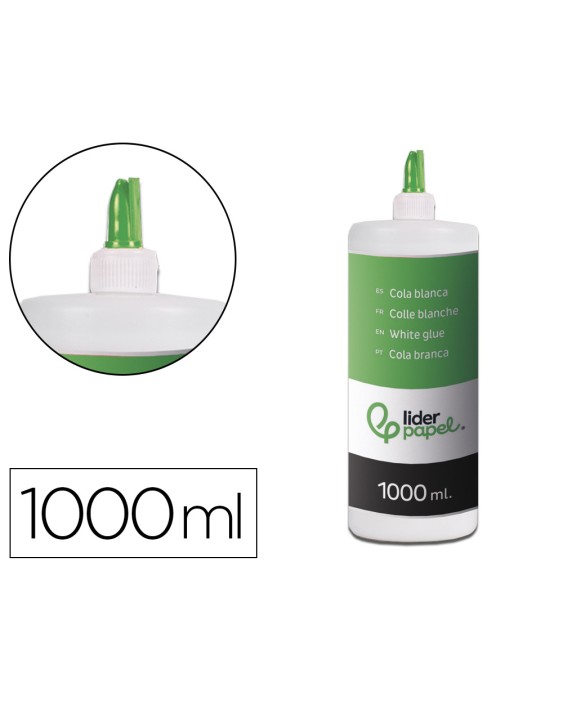 Pegamento cola blanca lavable liderpapel bote de 1000 ml