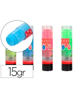 Pegamento liderpapel en barra 15 g trazo magico color neon surtido unidad
