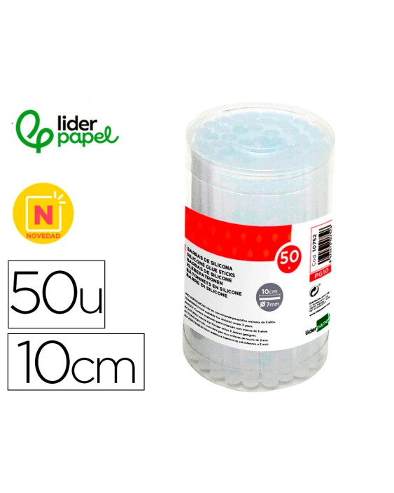 Barra termofusible liderpapel de 7 mm de diametro x 100 mm de alto caja de 50 unidades