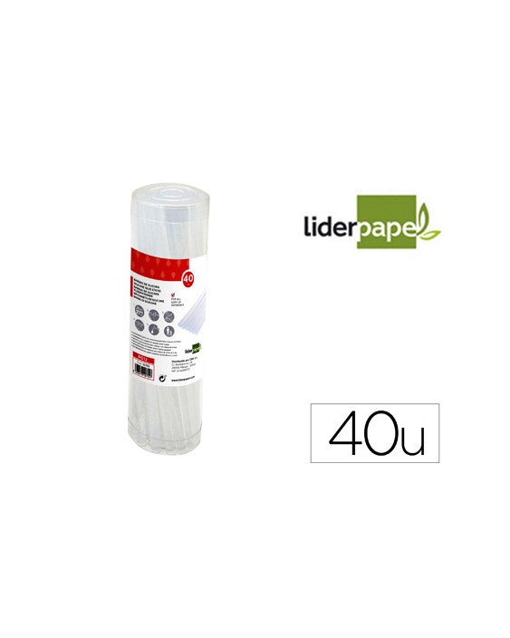 Barra termofusible liderpapel de 7 mm de diametro x 200 mm de alto bote de 40 unidades