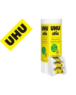 Pegamento uhu barra expositor sobremesa multiformato 8-21-40 g 530x190x210 mm + 12 uds sin cargo 21 g