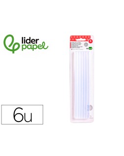 Barra termofusible liderpapel de 11 mm de diametro x 200 mm de largo blister de 6 unidades