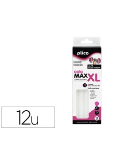 Barra termofusible plico cola extrafuerte max xl 11,5 mm de diametro x 200 mm de alto blister de 12 unidades