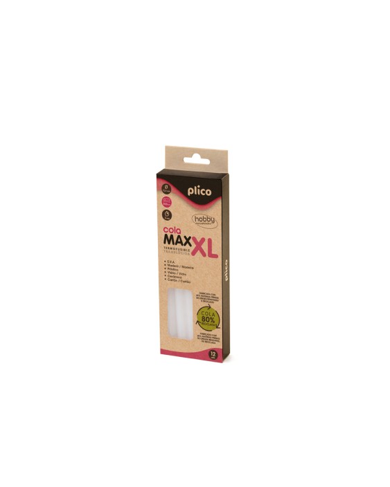 Barra termofusible plico cola maxi xl reciclada 11,5 mm de diametro x 200 mm de alto blister de 12 unidades