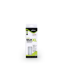 Barra termofusible plico cola mini xl baja temperatura 8 mm diametro x 200 mm de alto blister de 25 unidades