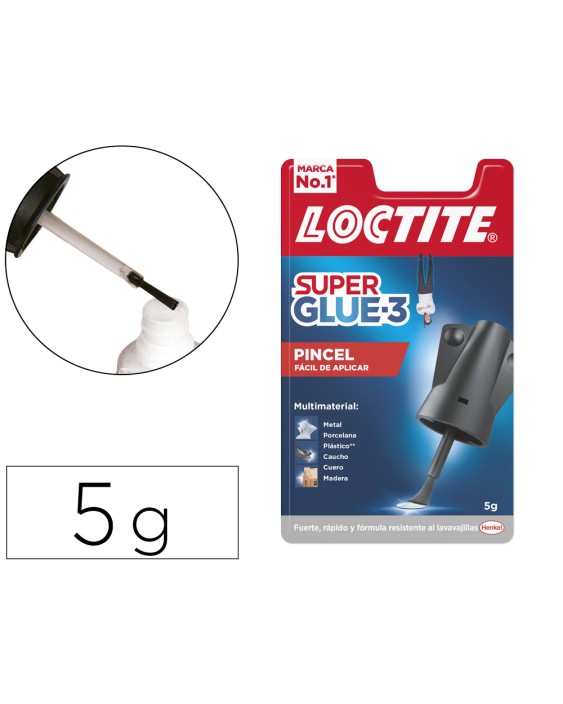 Pegamento loctite 5 g aplicador de pincel adhesivo instantaneo
