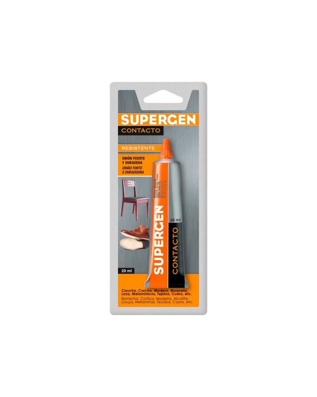 Pegamento supergen contacto 20 ml unidad