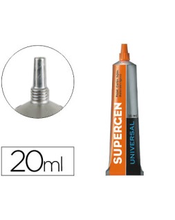Pegamento supergen universal transparente 20 ml unidad