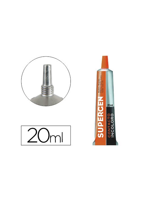 Pegamento supergen contacto incoloro 20 ml unidad
