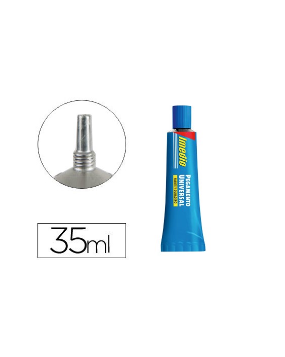 Pegamento imedio universal transparente banda azul 35 ml unidad