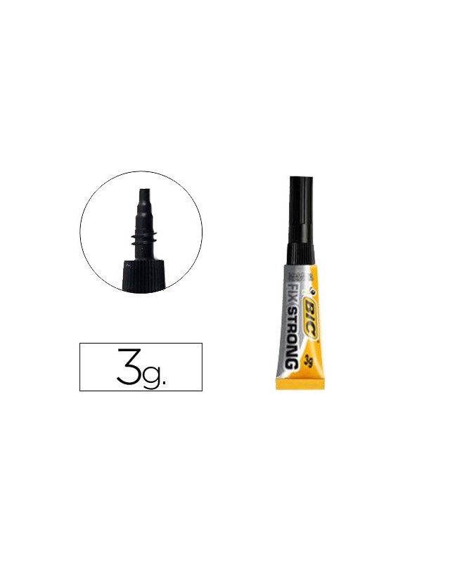 Pegamento bic fix strong 3 g adhesivo extra fuerte