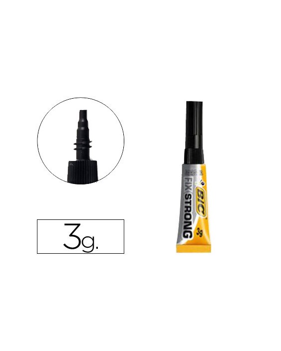 Pegamento bic fix strong 3 g adhesivo extra fuerte