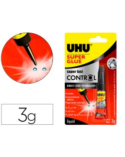 Pegamento uhu instantaneo control tecnologia stop 3 g