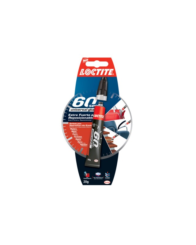 Pegamento loctite universal glue extra fuerte 60 segundos 20 g