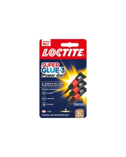 Pegamento loctite super glue-3 adhesivo instantaneo original power gel 1 g blister de 3 unidades