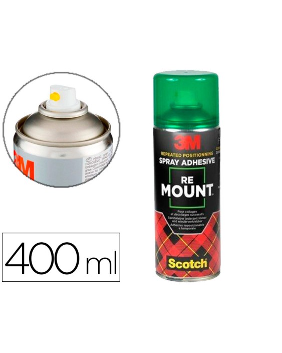 Pegamento 3m spray remount adhesivo reposicionable indefinidamente bote de 400 ml