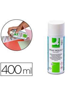 Pegamento q-connect spray mount adhesivo permanente bote de 400 ml