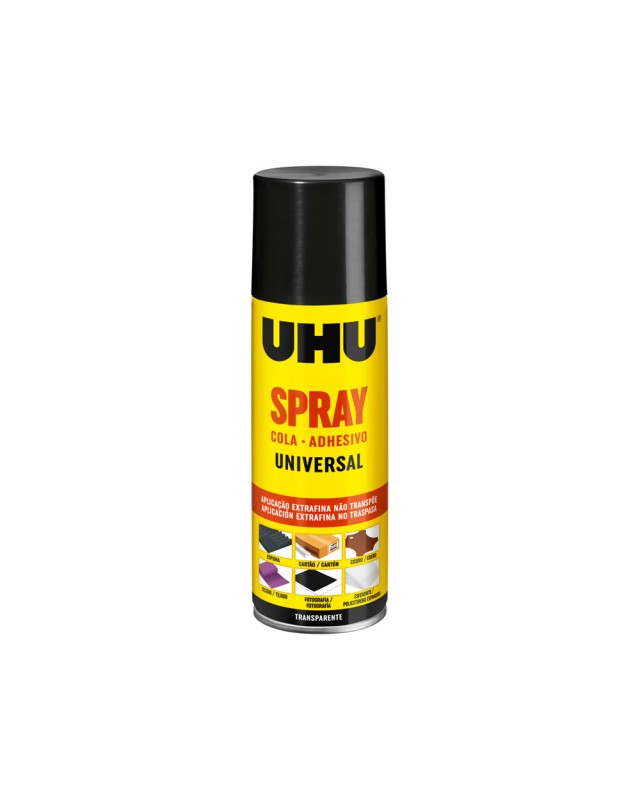 Pegamento uhu spray adhesivo 3 en 1 permanente bote de 200 ml