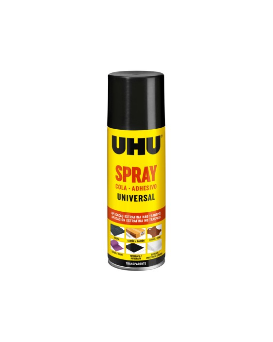 Pegamento uhu spray adhesivo 3 en 1 permanente bote de 200 ml