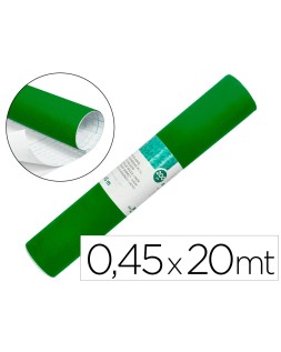 Rollo adhesivo liderpapel unicolor verde brillo rollo de 0,45 x 20 m