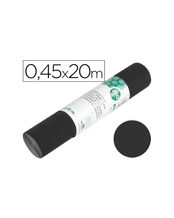 Rollo adhesivo liderpapel unicolor negro mate rollo de 0,45 x 20 m