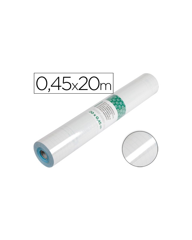 Rollo adhesivo liderpapel transparente rollo de 0,45 x 20 m 100 mc
