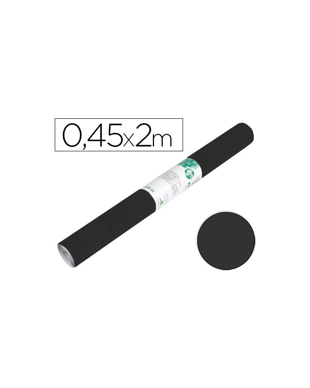 Rollo adhesivo liderpapel unicolor negro mate rollo de 0,45 x 2 m