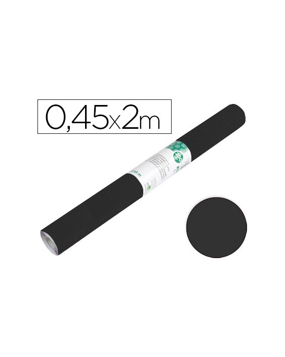Rollo adhesivo liderpapel unicolor negro mate rollo de 0,45 x 2 m