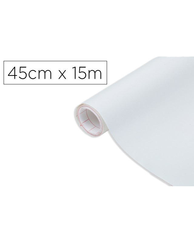 Rollo adhesivo d-c-fix blanco mate ancho 45 cm largo 15 m