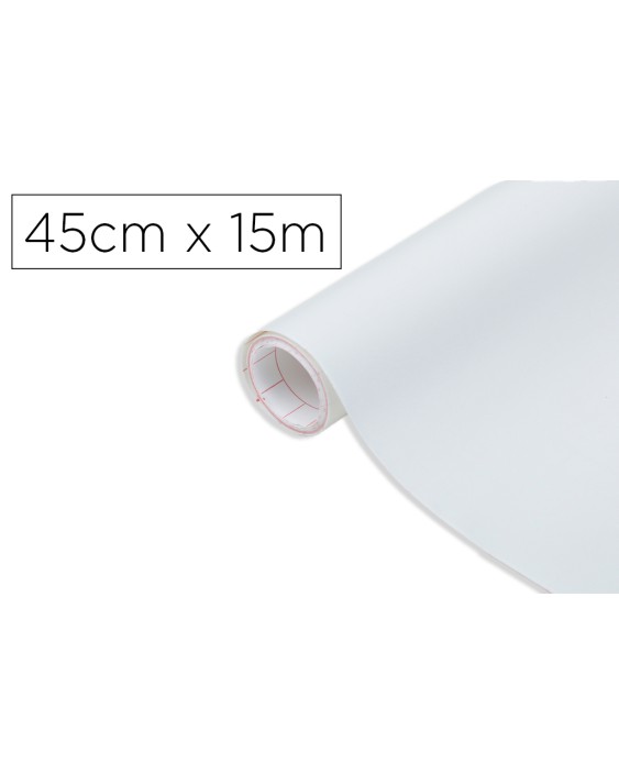 Rollo adhesivo d-c-fix blanco mate ancho 45 cm largo 15 m