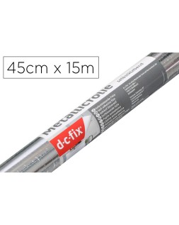 Rollo adhesivo d-c-fix plata brillo ancho 45 cm largo 15 m