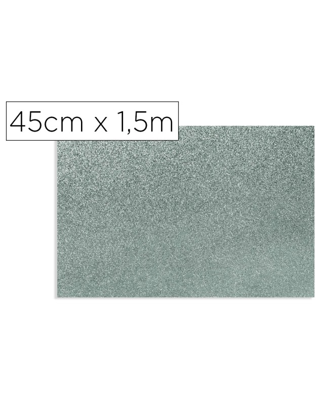 Rollo adhesivo d-c-fix gris metal brillo ancho 45 cm largo 1,5 m