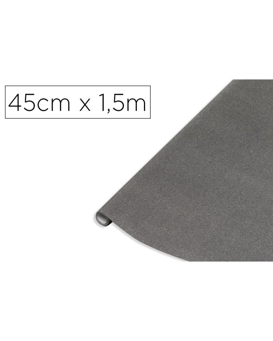 Rollo adhesivo d-c-fix antracita metal brillo ancho 45 cm largo 1,5 m