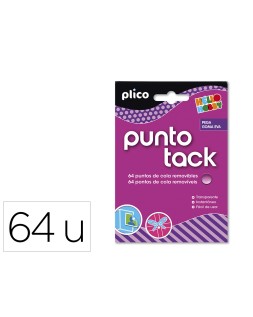Sujetacosa masilla punto tack de cola removible blister de 64 unidades