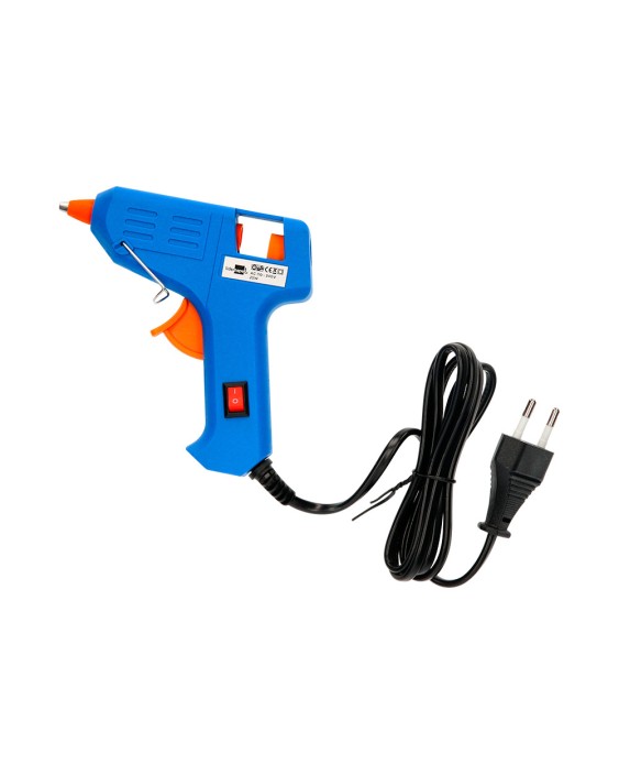 Pistola de silicona caliente mini liderpapel de 25 w con gatillo dispensador y 2 barras de repuesto de 7 mm