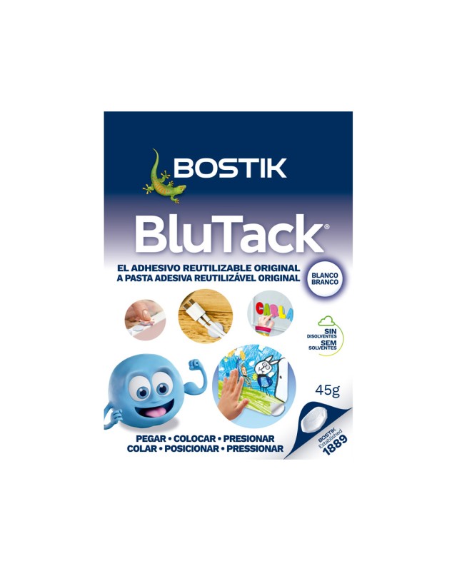 Sujetacosa masilla bostik blu tack blanco