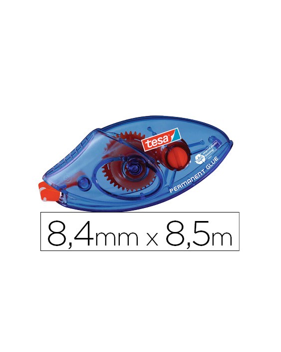 Pegamento tesa roller permanente ecologico desechable 8,4 mm x 8,50 m