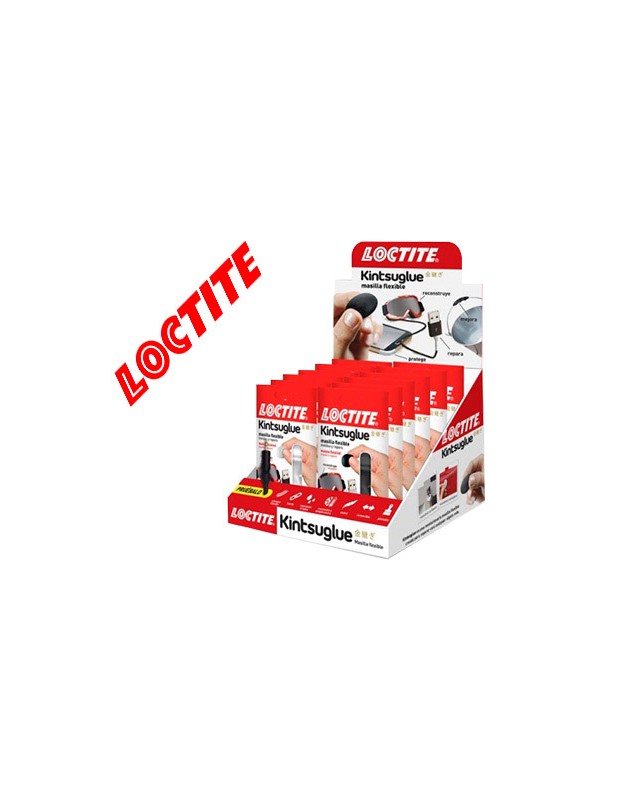 Masilla reparadora loctite kintsu glue expositor 16 unidades 8 blancas y 8 negras