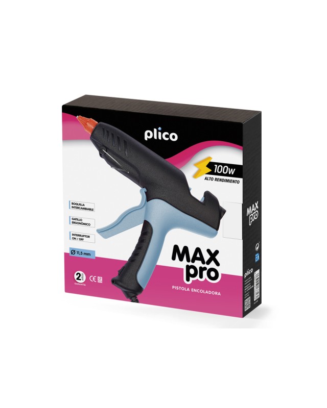 Pistola de silicona caliente plico max pro 100w