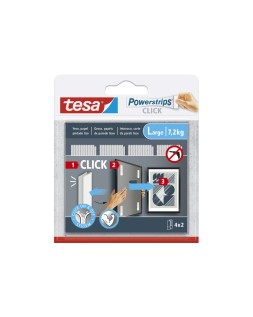 Tira adhesiva tesa powerstrips click hasta 7,2 kg 4x2
