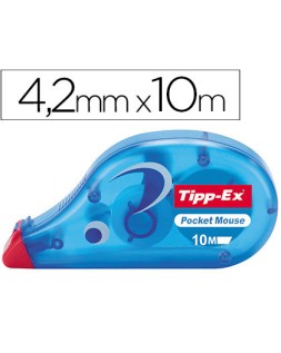 Corrector tipp-ex cinta pocket mouse 4,2 mm x 10 m