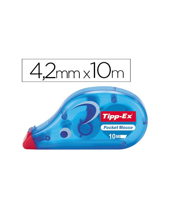 Corrector tipp-ex cinta pocket mouse 4,2 mm x 10 m