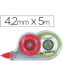 Corrector q-connect cinta mini blanco 4,2 mm x 5 m en blister