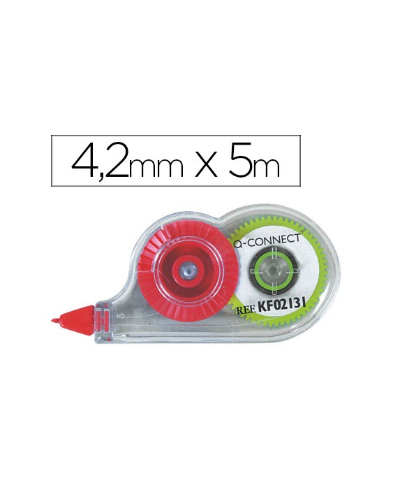 Corrector q-connect cinta mini blanco 4,2 mm x 5 m en blister