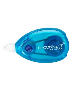 Corrector q-connect cinta blanco 5 mm x 6 m blister 2 unidades azul y naranja