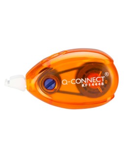 Corrector q-connect cinta blanco 5 mm x 6 m blister 2 unidades azul y naranja