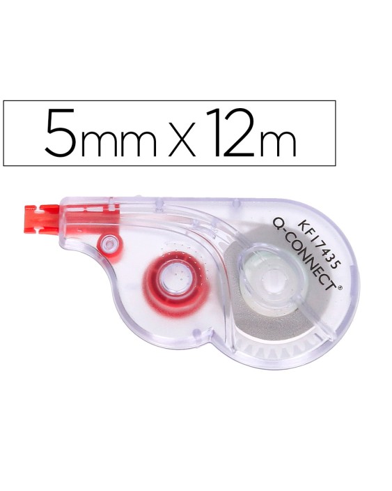 Corrector q-connect cinta blanco 5 mm x 12 m