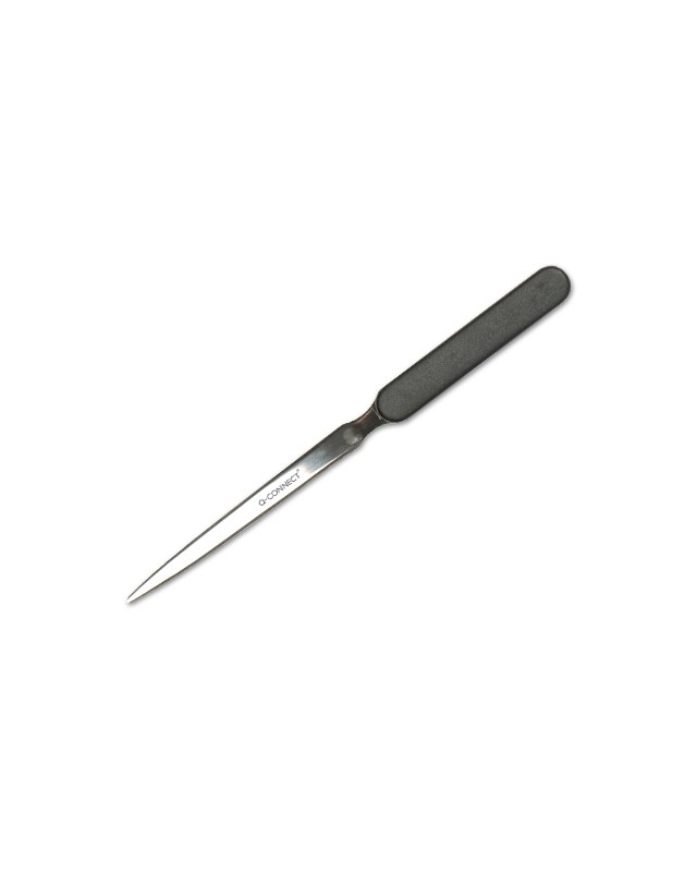 Abrecartas q-connect con mango de plastico negro longitud 190 mm